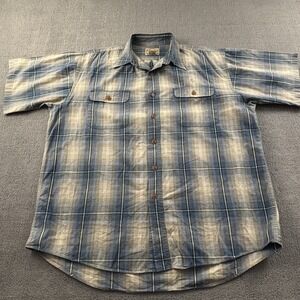 Reyn Spooner Shirt Adult Size Large Check Button Up Short Sleeve Casual Men's